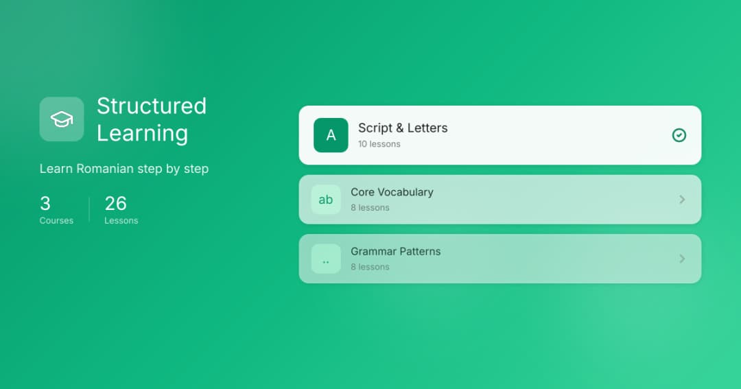 Learn Romanian - Structured Courses